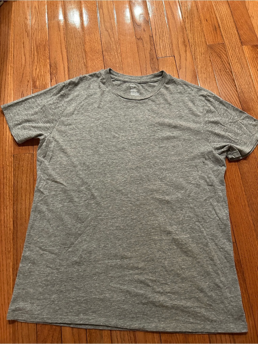 GAP Men's Light Heather Gray Crew Neck Tee, Size Large